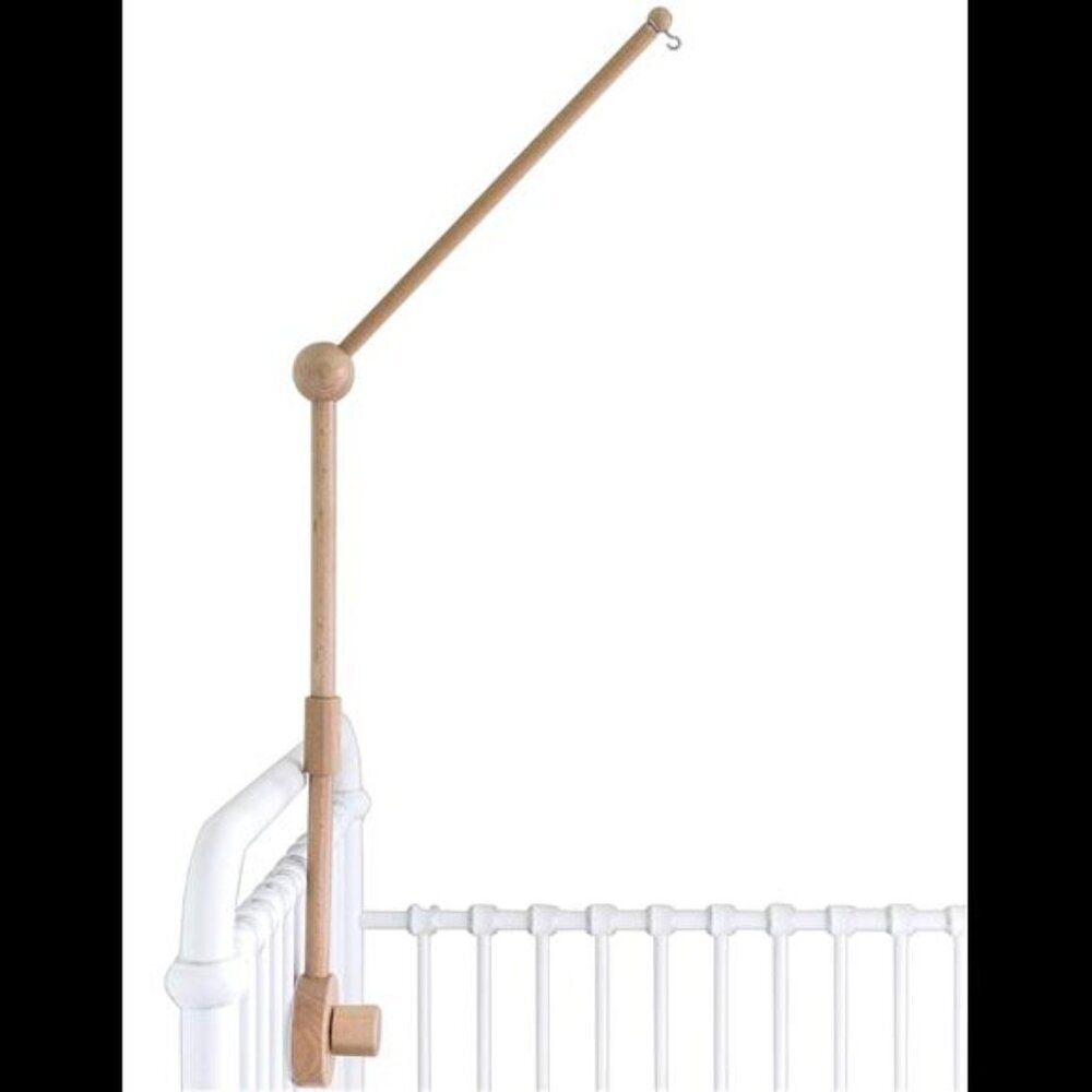 Wooden Baby Crib Mobile Arm -Baby Mobile Holder Arm (31 inch, 100% Natural wood)